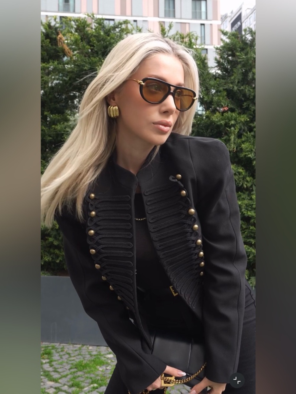 ZARA FITTED BLAZER WITH SHOULDER PADS - Picture 10 of 16